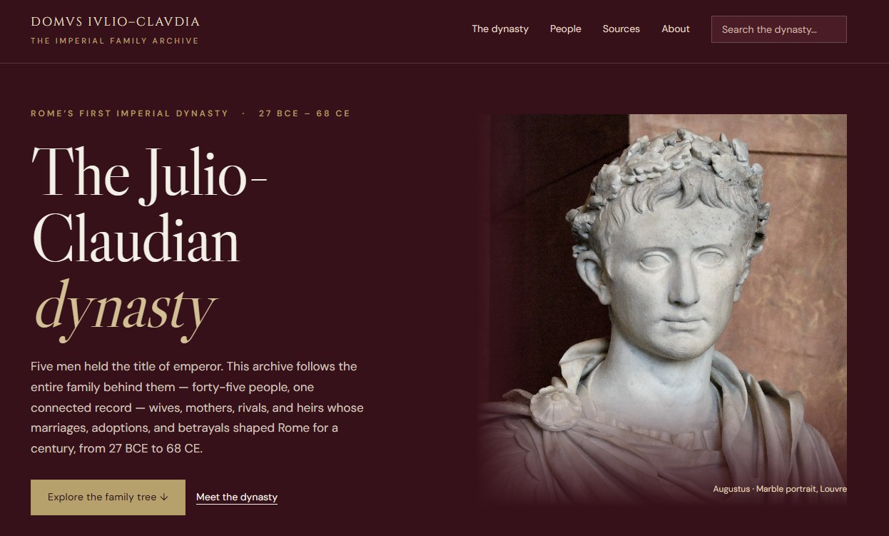 First Caesars — the Julio-Claudian imperial family archive