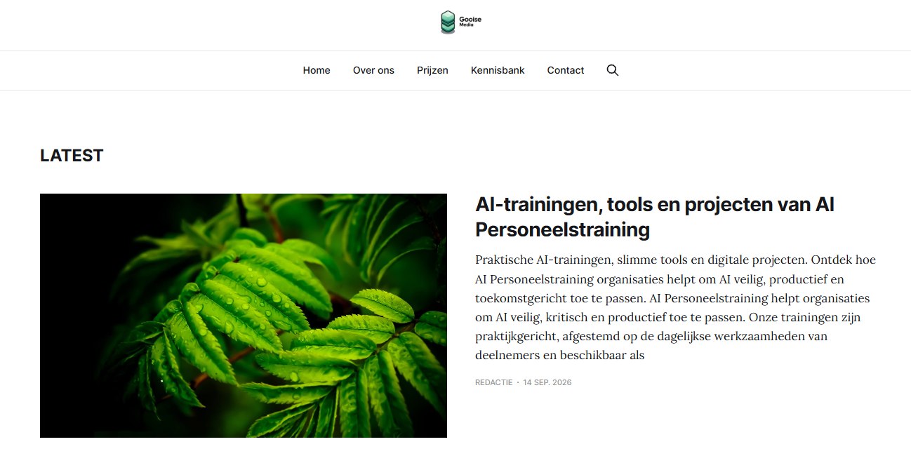 Gooise Media: website door Sales Architects