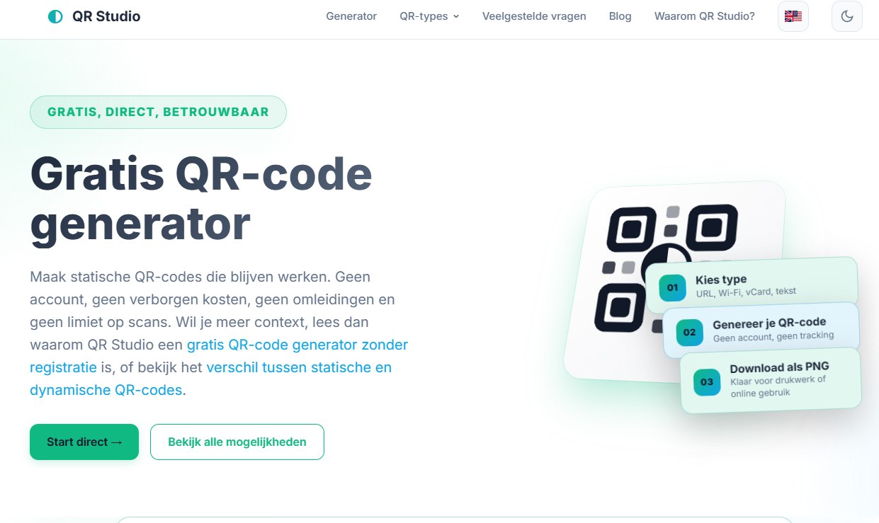 QR Studio — gratis QR-code generator